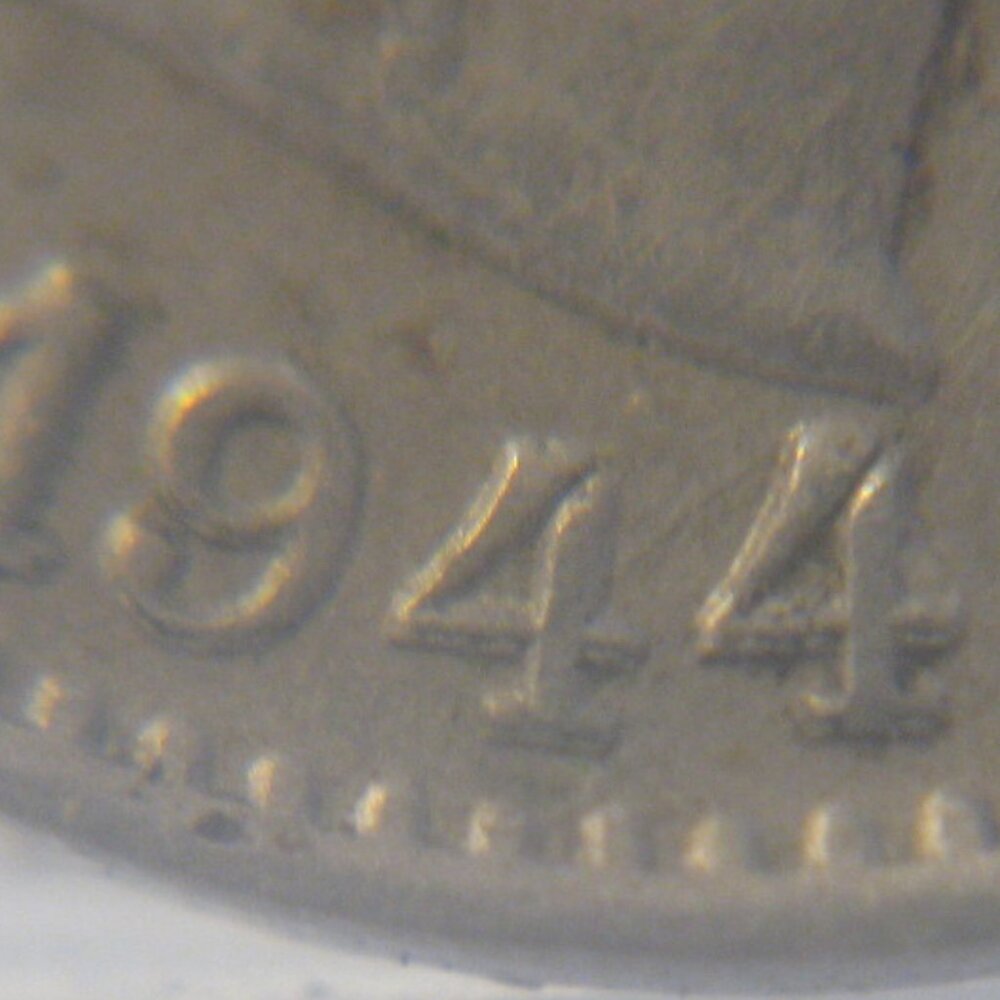 (FC-1048) 1944 Switzerland: 5 Rappen { Double Date & Double Lettering }